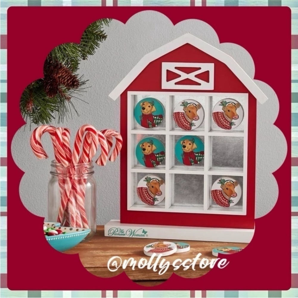 New The Pioneer Woman Holiday Barn Mdf Tic-Tac-Toe Game